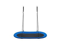 Slickblue Kids Heavy-Duty Saucer Swing Set for Backyard with Adjustable Height