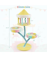 Multi-Layer Cat Tree Cat Tower with Open Condo 2 Removable Perches Dangling Balls