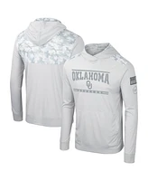Colosseum Men's Gray Oklahoma Sooners Oht Military Appreciation Long Sleeve Hoodie T-Shirt