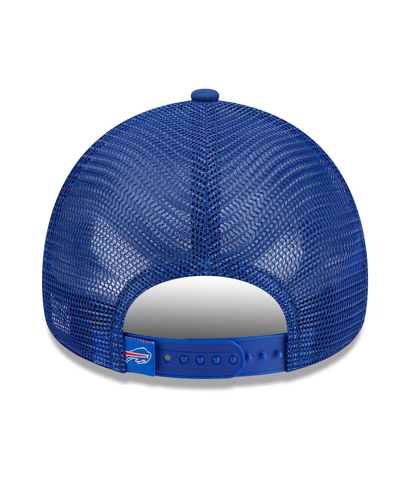 New Era Men's Royal Buffalo Bills McGee Trucker 9FORTY Adjustable Hat