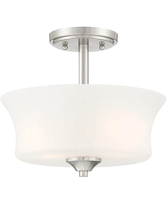 Designers Fountain Bronson 12" Metal 2 Light Semi Flush