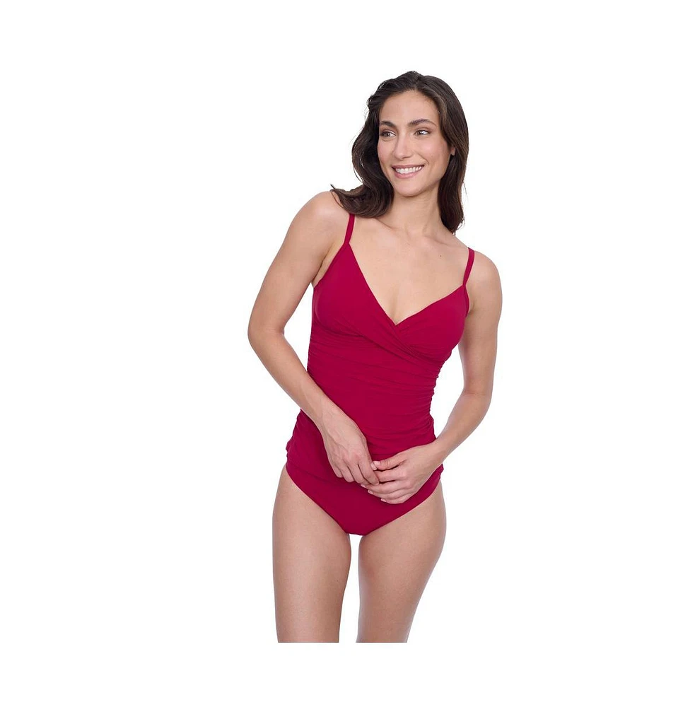 Profile by Gottex Women's Devine Surplice Tankini Swim Top