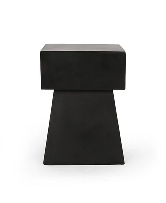 Modern Concrete Pedestal Side Table