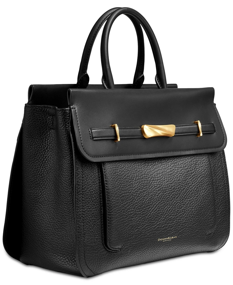 Donna Karan New York Oceanside Top Handle Leather Satchel