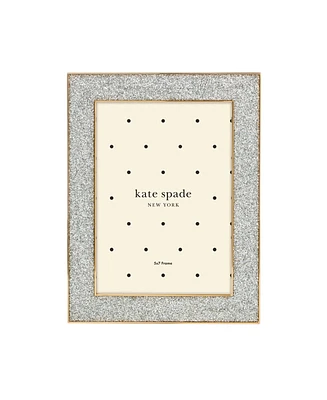 kate spade new york Sitting Pretty Silver Glitter Frame, 5"x 7"