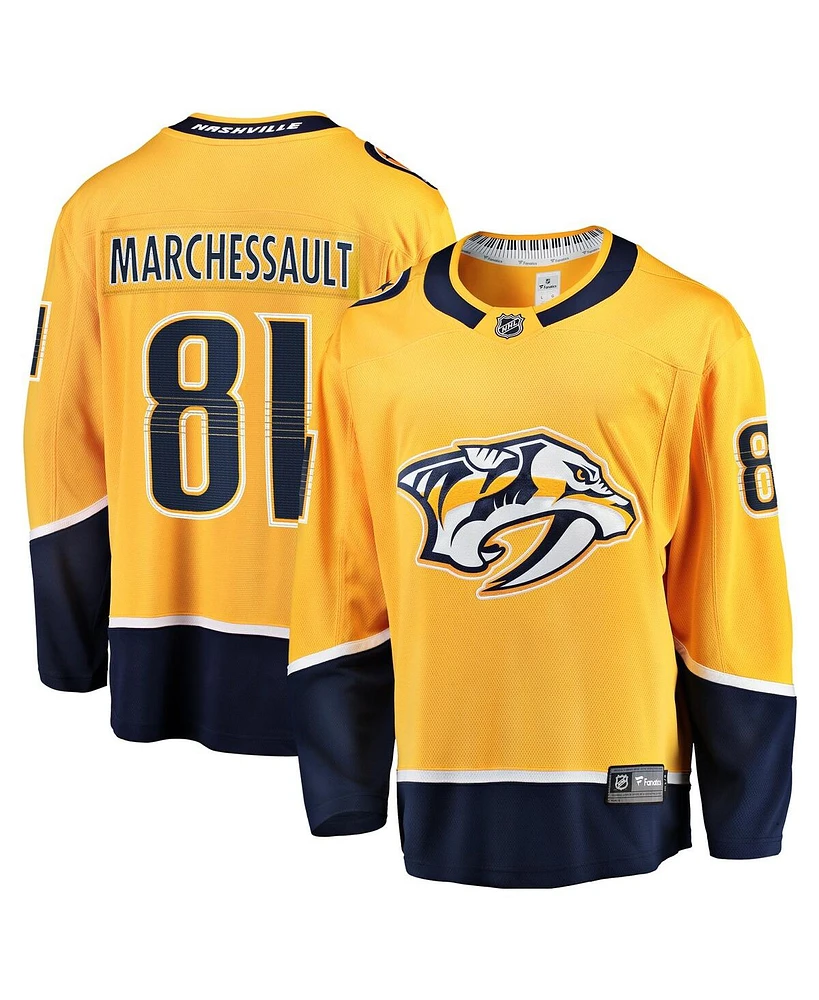 Fanatics Men's Jonathan Marchessault Gold Nashville Predators Home Premier Breakaway Player Jersey