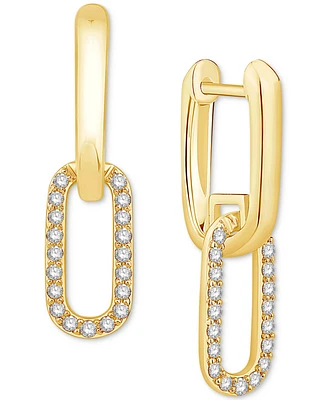 Diamond Interlocking Link Dangle Earrings (1/4 ct. t.w.) in 10k Gold
