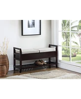 Vannes Espresso Storage Shoe Bench