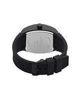 Ed Hardy Men's Matte Black Silicone Strap Analog Watch 53mm