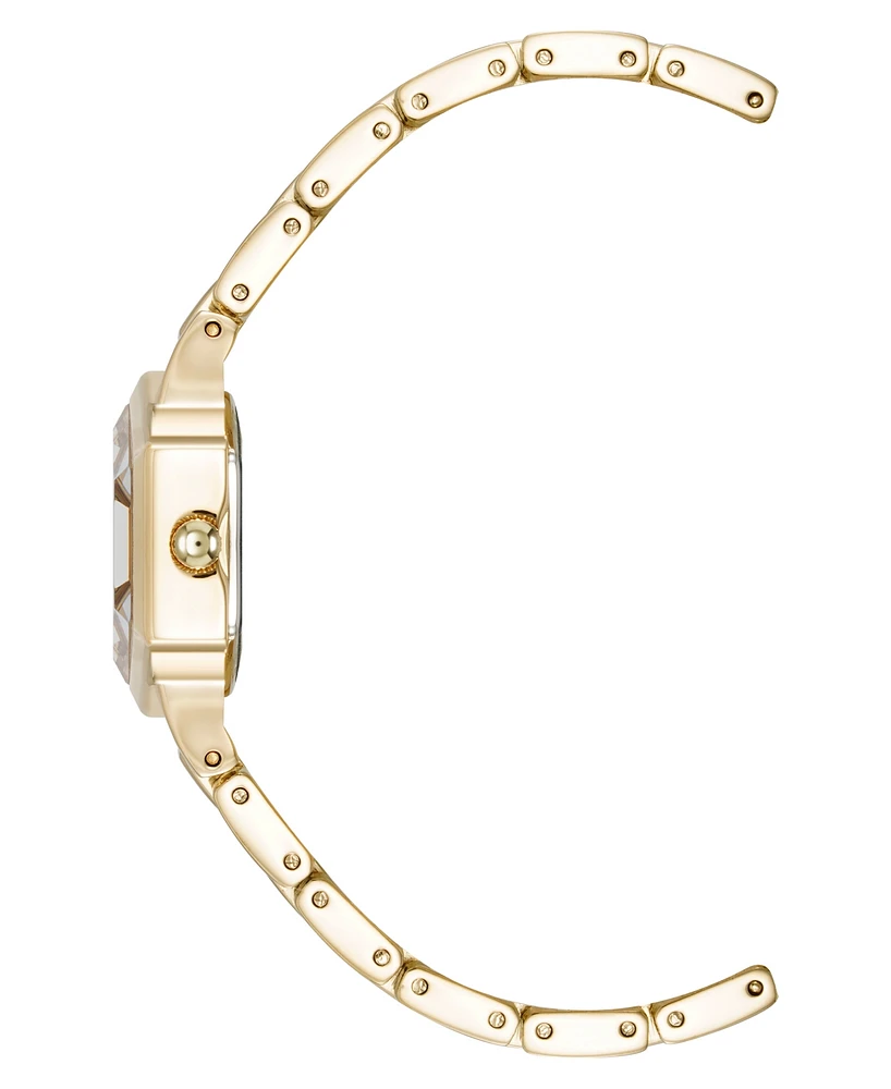Anne Klein Women's Quartz Petite Hexagonal Gold-Tone Alloy Metal Bracelet Watch, 21mm