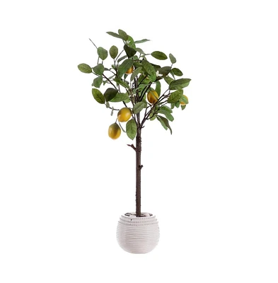 Faux Lemon Potted Tree