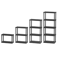Iris Usa 5-Tier Shelving Unit, 64" Fixed Height, Medium Storage Organizer Shelf for Home, Garage, Basement, Shed and Laundry Room, 24"L x 12"W x 64"H,