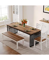 Tribesigns 6.56 ft Conference Table, Large Rectangle Meeting Seminar Table, Industrial Long Business Table for 6-8 People (without Chair)