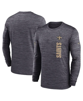 Nike Men's Black New Orleans Saints 2024 Sideline Velocity Performance Long Sleeve T-Shirt