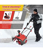 20'' Electric Snow Thrower 120V 15Amp Snow Blower with 180° Rotatable Chute 2 Lights