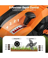 Costway 16-Inch Electric Dethatcher & Scarifier 15A 2-In-1 Lawn