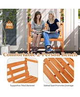 Patio Garden Arbor with Pergola Bench 2 Trellises for Climbing Plants Vines Grapes