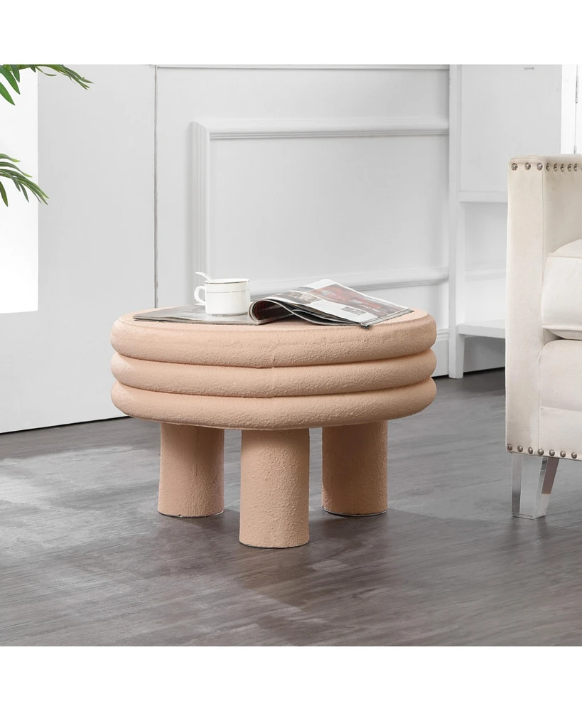 Jonathan Y Rashida Contemporary Minimalist Curvy Low Indoor/Outdoor Accent Table