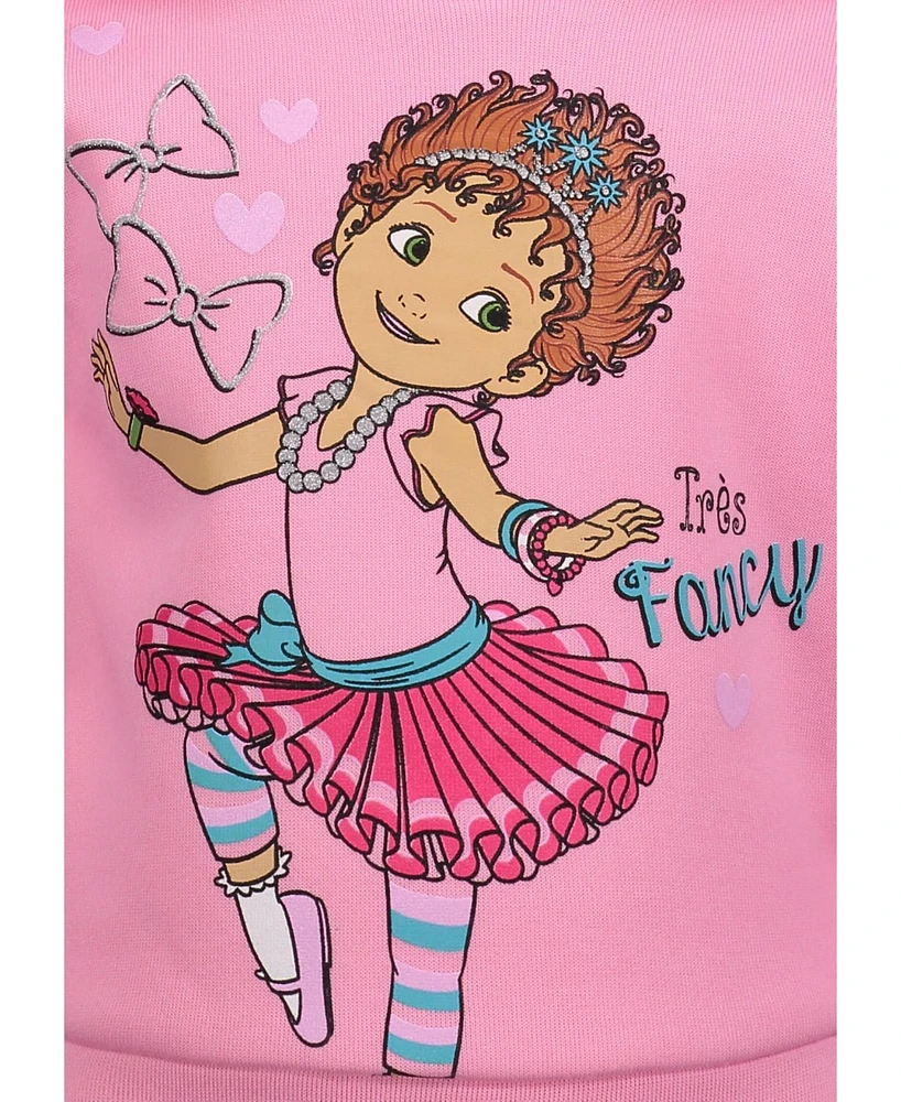 Fancy Nancy Little Girls Pullover Fleece Hoodie and Leggings Outfit Set