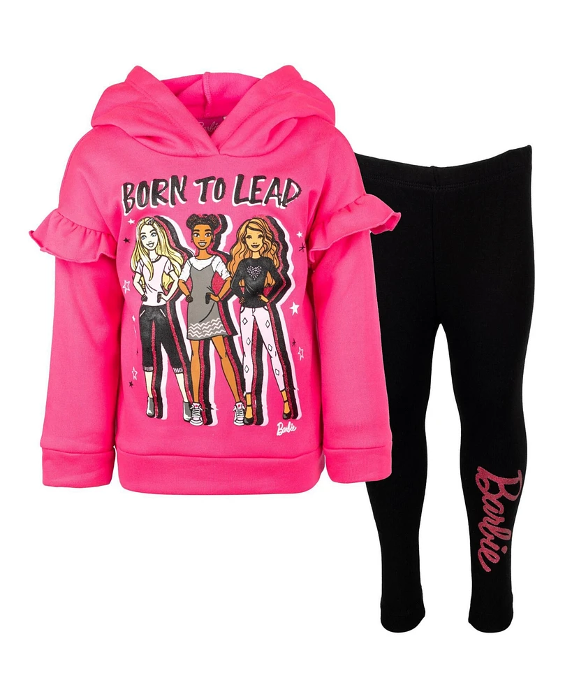 Barbie Girls Fleece Hoodie and Leggings Outfit Set