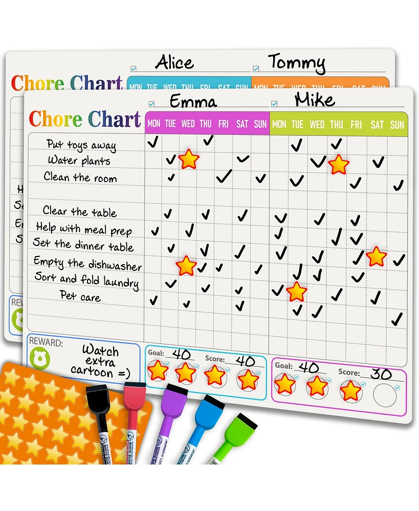 Quokka Magnetic Chore Chart for Adults and Multiple Kids