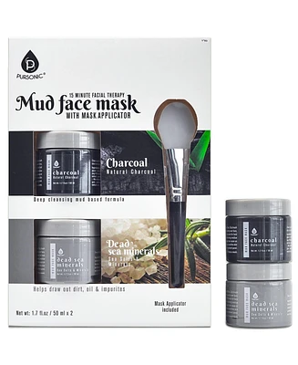 2 Pack Facial Therapy Mud Face Mask with Mask Applicator