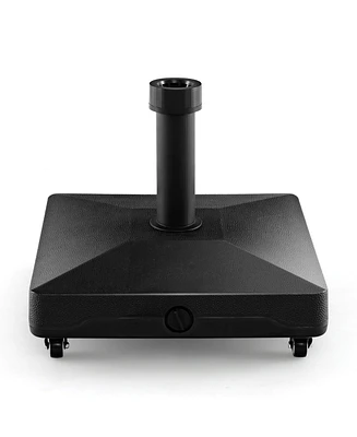 Fillable Umbrella Base Stand with Lockable Universal Wheels