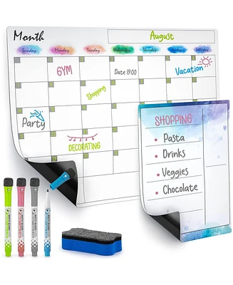 Magnetic Dry Erase Calendar Whiteboard Kit for Fridge