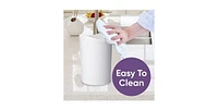 Superio Mini 1.5 Gallon Plastic Bathroom Trash Can with Swing Top Lid