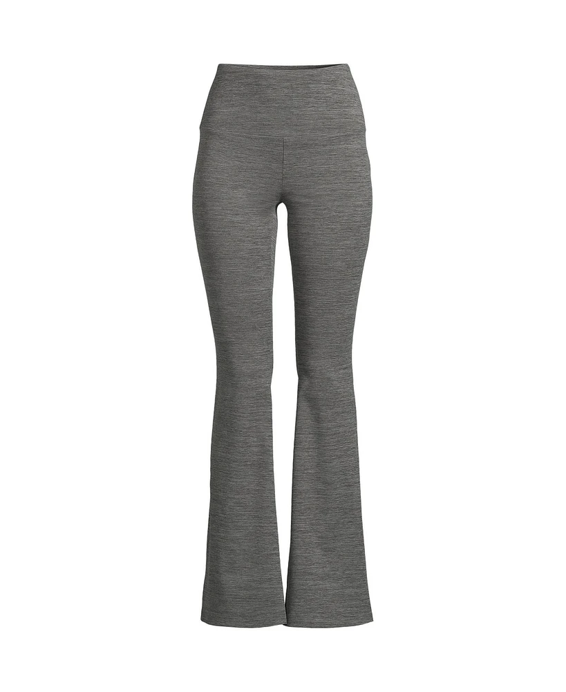 Lands' End Women's Petite Active Hi Impact High Rise Slim Flare Pants