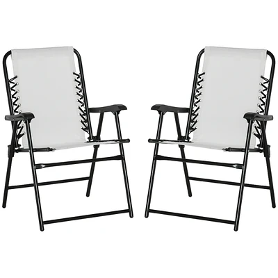 Patio Folding Sling Chairs with Armrests