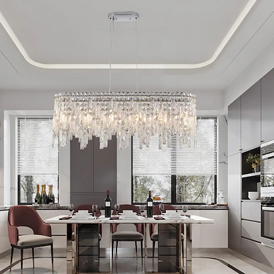 Elegant Oval Crystal Chandelier for Modern Homes