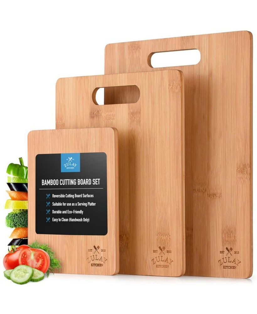 Bamboo Wooden Cutting Boards - Premium 3-Piece Set