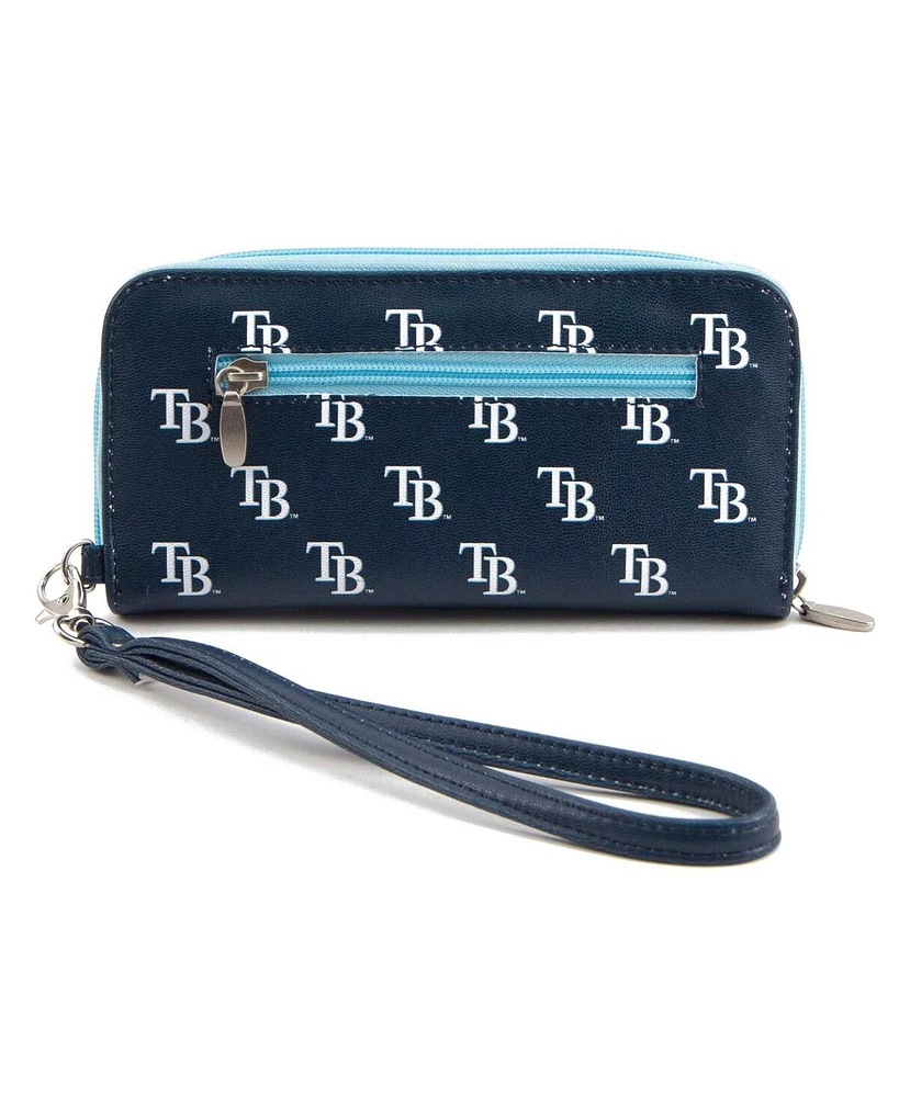 Eagles Wings Women's Tampa Bay Rays Zip-Around Wristlet Wallet