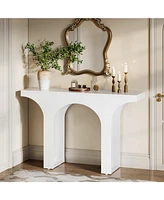 Tribesigns 47 Inches Console Table, Wooden Entryway Table, Modern Hallway Table, Sofa Table with Arch Base, Unique Foyer Table, Behind Couch Table, Lo