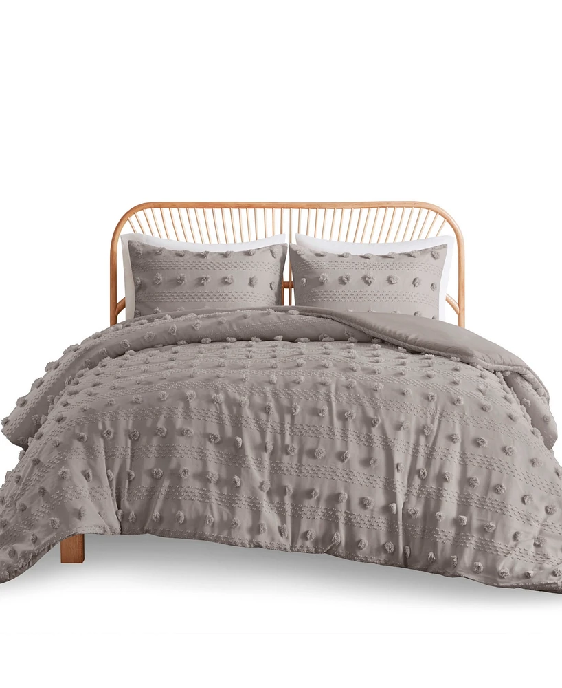 Intelligent Design Lucy Clip Jacquard 3-Piece Duvet Cover Set, Twin/Twin Xl