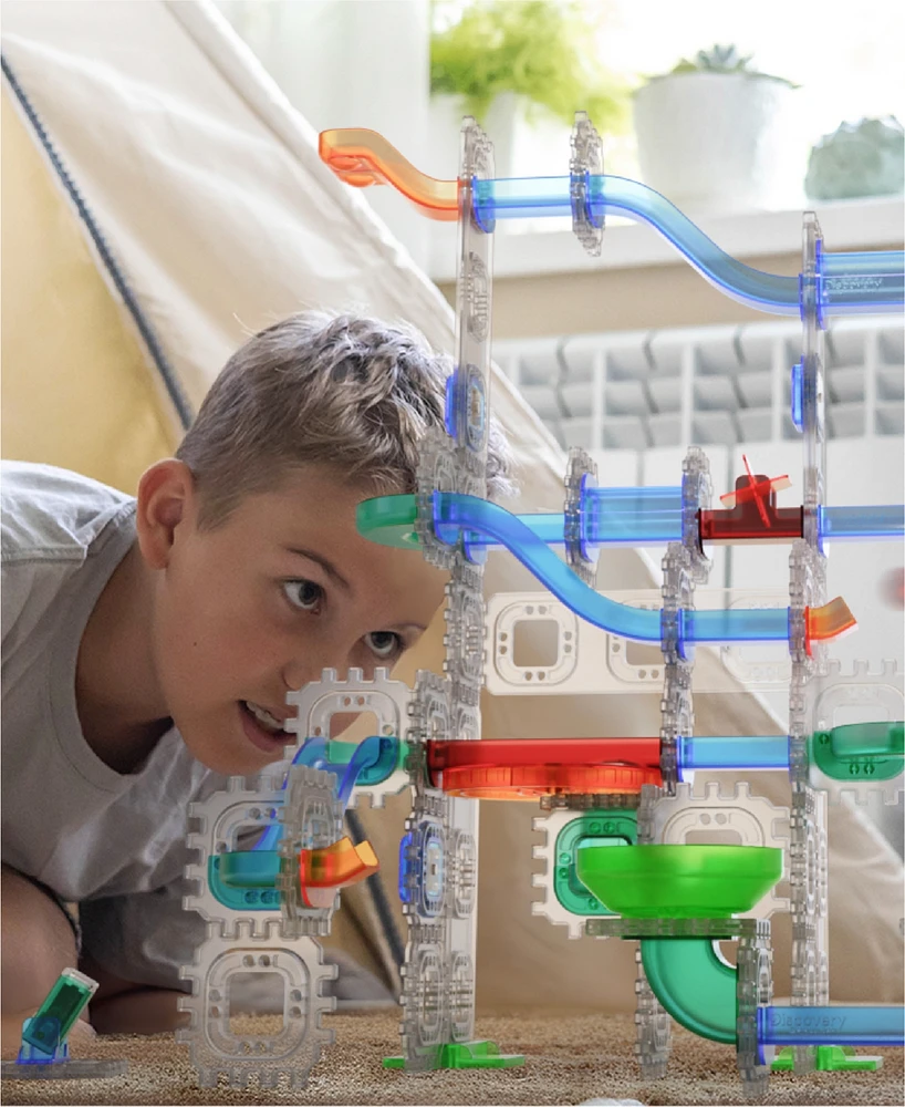 Discovery #Mindblown Glow Roll Marble Run Light-Up Construction Set