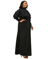 L I V D Plus Size Laufey Pleated Bodice Maxi Dress