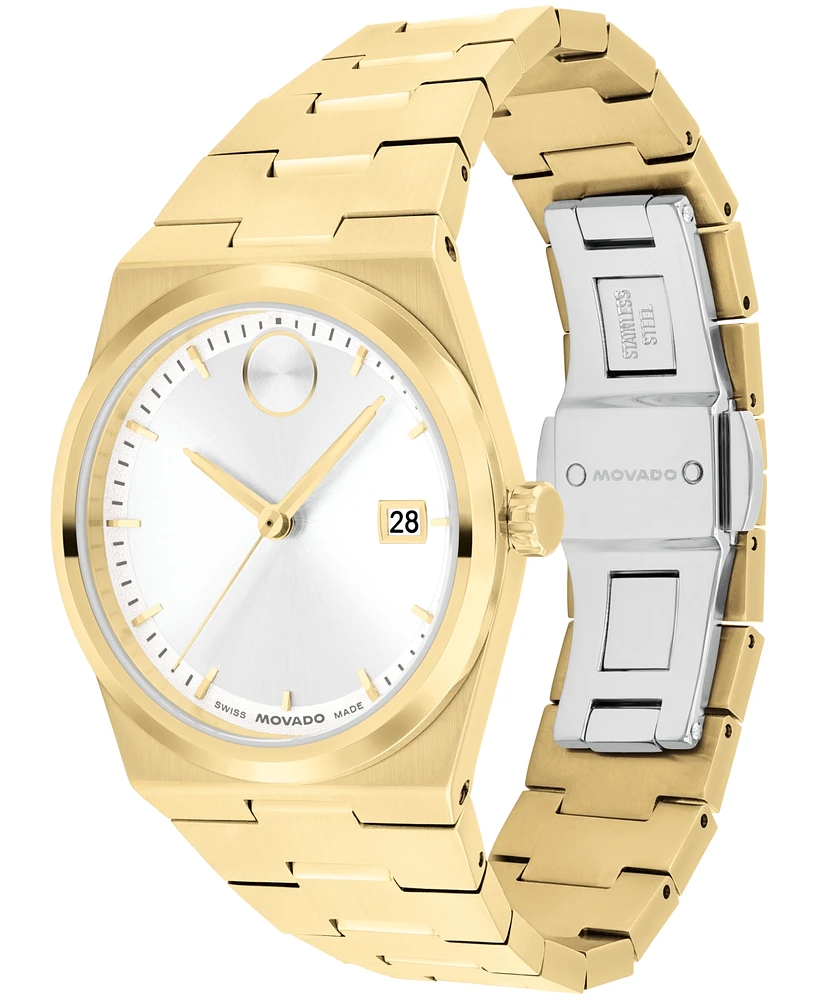 Movado Women's Bold Quest Swiss Quartz Ionic Plated Light Gold Steel Watch 35mm