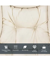 Modern Polyester Fabric Lazy Chair Single Sofa w/Side Pocket
