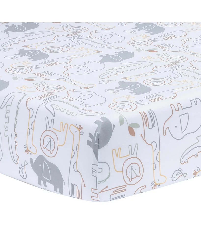 Lambs & Ivy Jungle Story 3-Piece Infant Safari Tan Baby Crib Bedding Set
