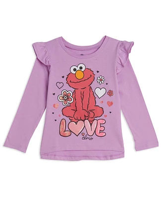 Sesame Street Girls 2 Pack Peplum Long Sleeve T-Shirts