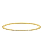 Adornia Gold Tarnish Resistant Cubic Zirconia Hearts Stacking Bangle Set