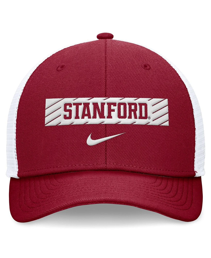 Nike Men's Cardinal/White Stanford Cardinal 2024 Sideline Trucker Adjustable Hat