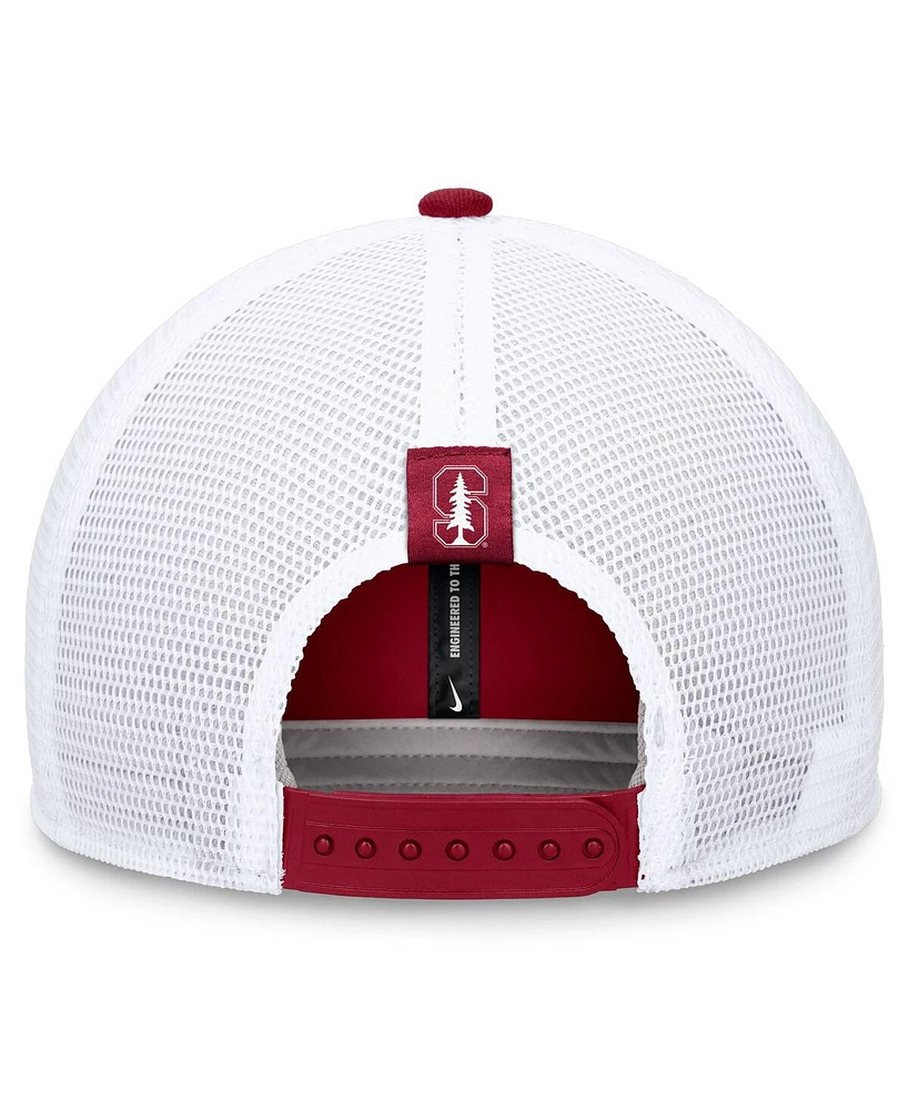 Nike Men's Cardinal/White Stanford Cardinal 2024 Sideline Trucker Adjustable Hat
