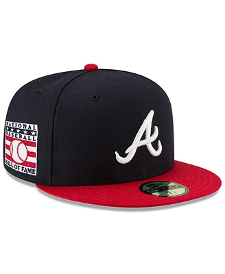 New Era Men's Navy/Red Atlanta Braves National Baseball Hall of Fame 59FIFTY Fitted Hat