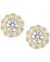Diamond Round Halo Stud Earrings (3/4 ct. t.w.) in 14k Gold