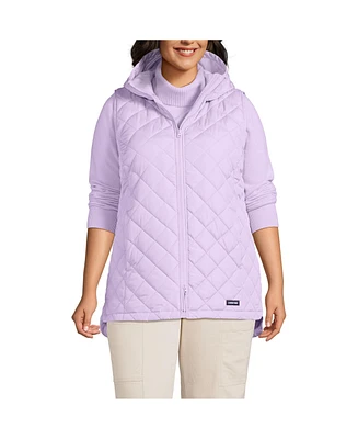 Lands' End Plus FeatherFree Insulated Hooded Vest