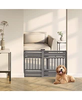Iris Usa 24"-39" Portable Expandable Pet Gate, Adjustable Pet Barrier for Puppy Small to Medium Dogs Fits Most Doorways Easy Twist-to-Lock F