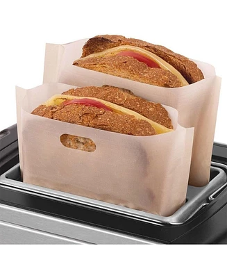 6 Pack Reusable Toaster Bags For Grilled Cheese Sandwiches